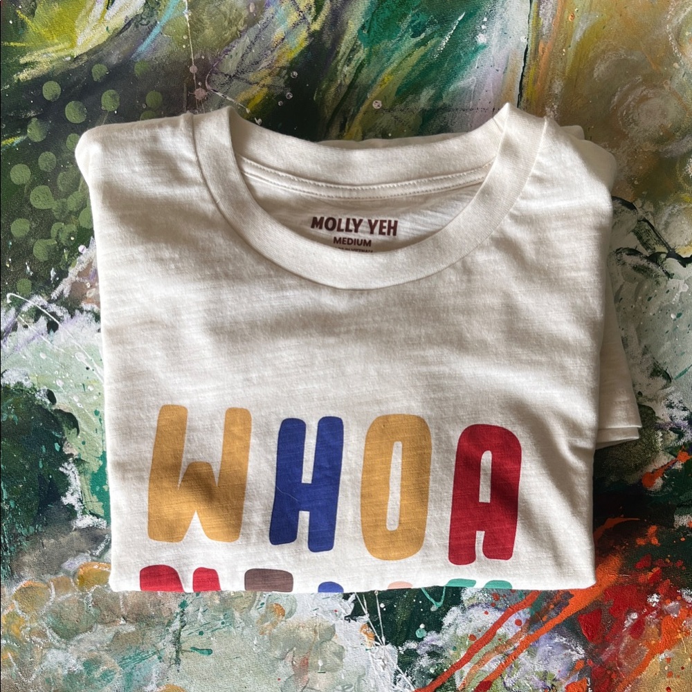 ‘Molly Yeh’ Whoa Nelly Kids Graphic Tee - White with Multicolor Print